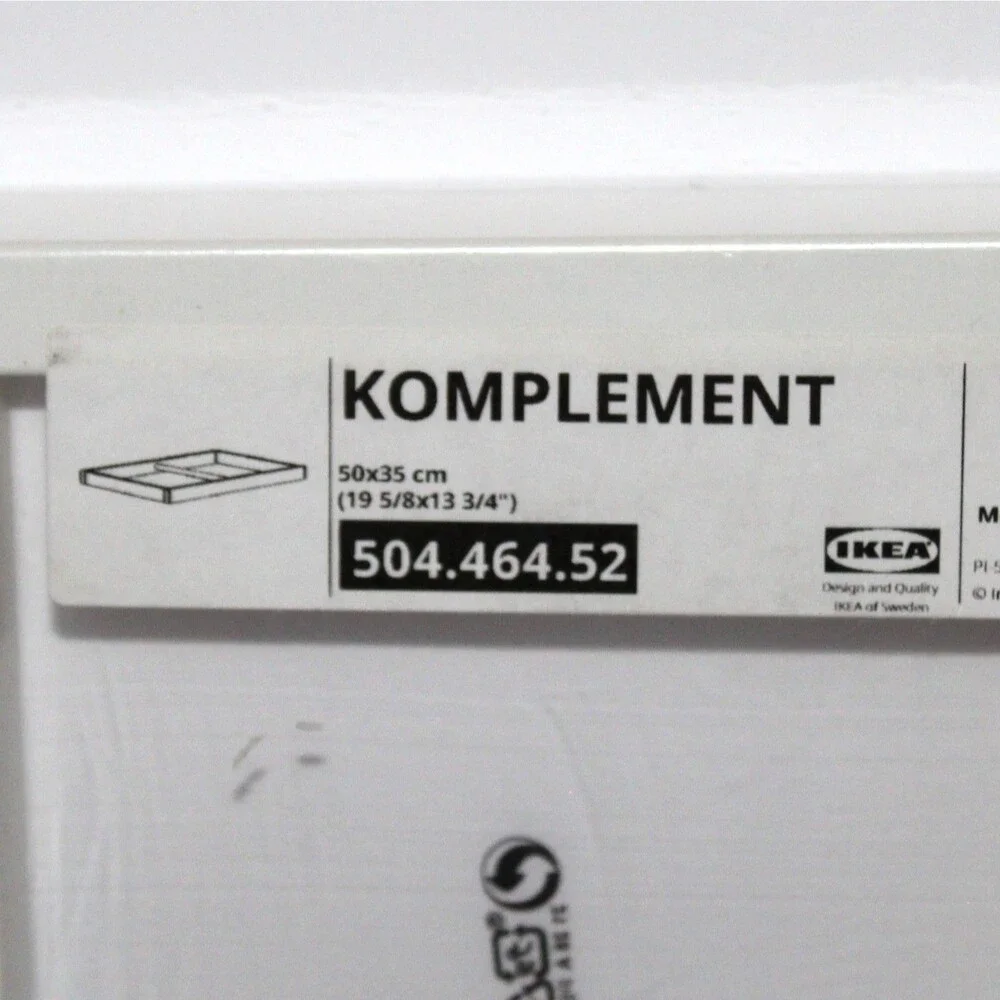 IKEA KOMPLEMENT Clothes Rod PAX Wardrobe white 50 x 35 cm wood 504.464.52